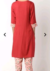 Avaasa Peach Kurta Set