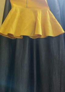 Yellow High-Waisted Mini Skirt
