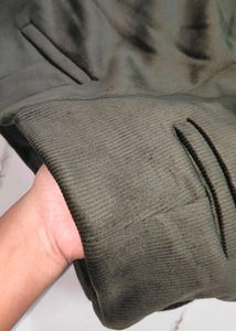 Olive Green Velvet Pants