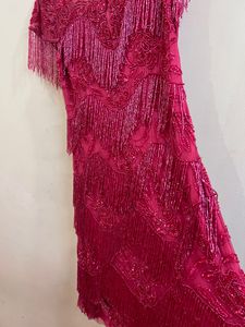 NEVER WORN Dark Pink Sequins Beaded Party Dress