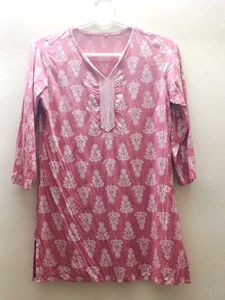 Pink Printed Kurti