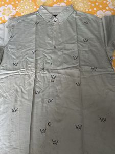 Patterned Button-Down Shirt
