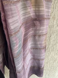 Elegant Striped Saree