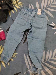 Kids Denim Cargo Pants