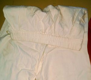 White Sassafras Jeans Not Used,Peach Shirt
