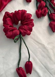Red Tulip Scrunchie