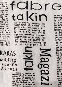 Newspaper Print Tie-Front Shirt.