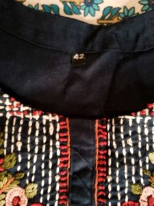 Embroidered Black Kurta