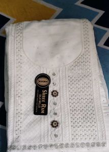 White Dress Material