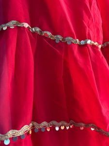 Fushia Pink Embroidered Gharara