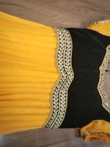 Elegant Yellow Anarkali Suit