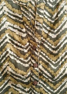 Chevron Print Green Kurta