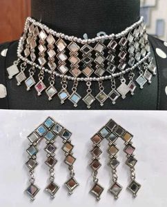 Mirror Choker & Earring Set