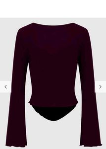 Burgundy Long Sleeve Top