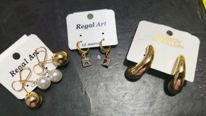 3 Pinterest Earing &amp; 2 Cute Flower Hair Clips