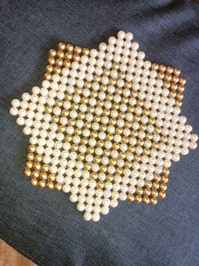 Handmade Beaded Star Decor Coaster/Mat