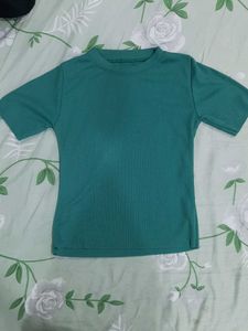 Green Crop Top