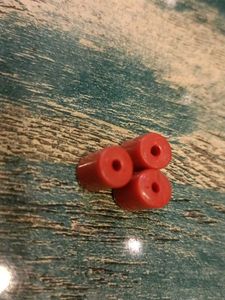 Red Barrel Beads