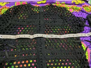 Kylie Black crochet top