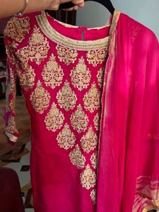 Rani colour suit with lining inside and duppata