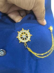 Royal blue waist coat.