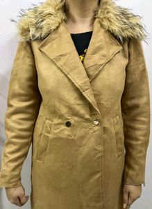Fur Collar Trench Coat