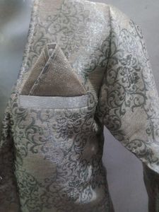 Patterned Blazer with Trim