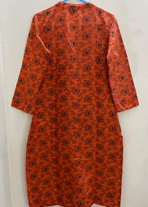 Anouk Orange And Black Embroider Kurti