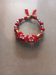 Red Floral Bracelet