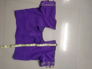PURPLE COLOUR SAREE WITH BLOUSE