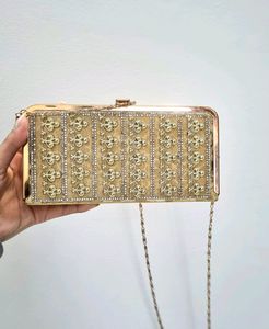 Golden Partywear Clutch