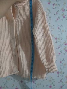 Peach Knit Cardigan