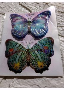 Cute Butterfly Sticker 🦋 And Peacock 🦚1set =4pic