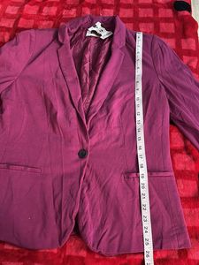 Magenta Single Button Blazer