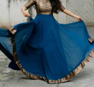 Elegant Blue &amp; Gold Dress