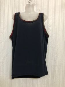 Jimida Blue Sleeveless Top