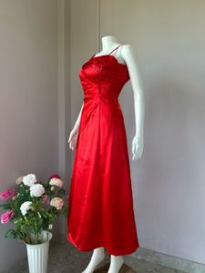 Red Satin Dress