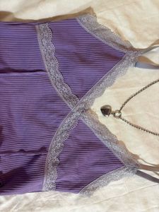 Ribbed H&amp;M camisole 💜🦄