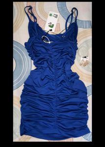 Newme Solid V Micro Mini Dress