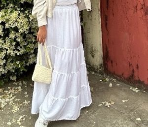 Vintagecore White Skirt For Sale