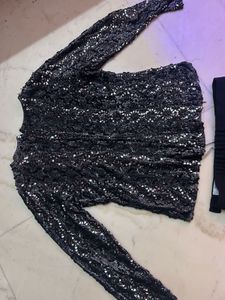 Black Top &amp; Skirt Set