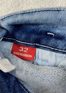 Girl&#39;s Embellished Denim Bottom Wear