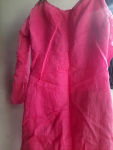 Baby pink kurti for women