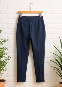 Navy Blue Cropped Trousers