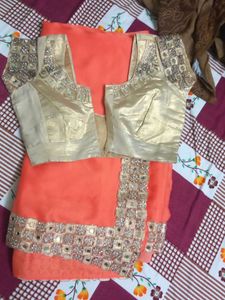 Heavy saree With Blouse