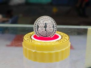 Real Silver Lakshmi Ganesh Coin For Diwali 🪔