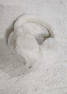 Fuzzy White Earmuffs