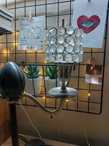Vintage Crystal Candle Holder Dual Arm Stand