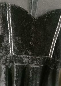 Black velvet dress
