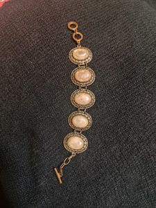 Antique Rose Quartz Bracelet